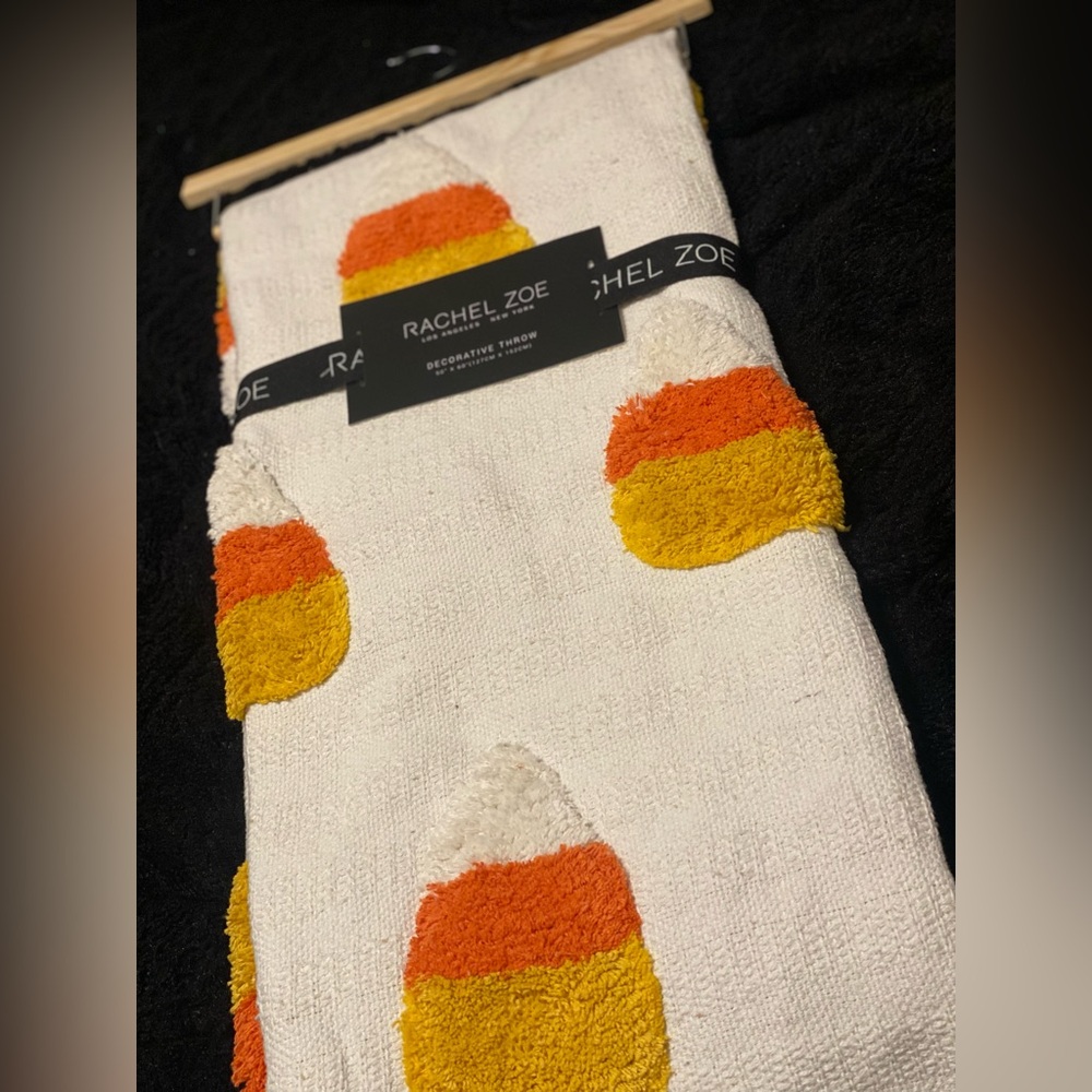Rachel Zoe Halloween Candy Corn blanket